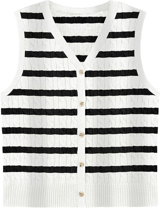 Chaleco Tejido Retorcido para Mujer - Estilo Europeo y Americano - Image 20