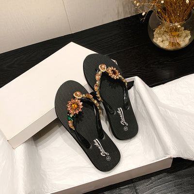 Sandalias de Playa Verano con Diamantes - Chanclas Elegantes de Alto Grado - Image 3