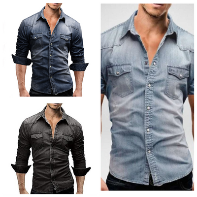 Camisa Casual de Manga Larga Slim Fit para Hombre - Image 5