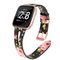 Reloj de Pulsera con Correa de Cuero Estampado y Abertura Angosta