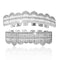 Shiny Hip-hop Braces Grills For Men And Women Silver suit