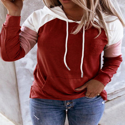Sudadera Hoodie Suelta con Capucha - Diseño Bicolor Casual - Image 20