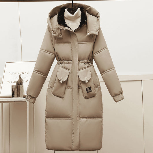 Abrigo Largo Acolchado de Algodón para Mujer Talla Grande - Image 8