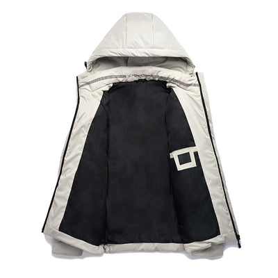 Chaqueta Acolchada con Capucha Estilo Coreano Slim Fit - Image 5
