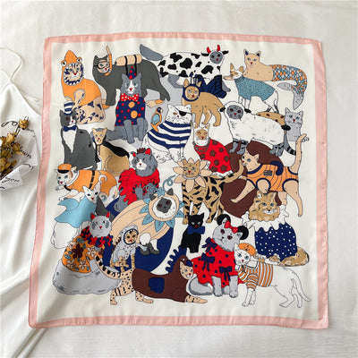 Pañuelo de Seda Estampado Primavera Verano con Diseños Adorables - Image 2