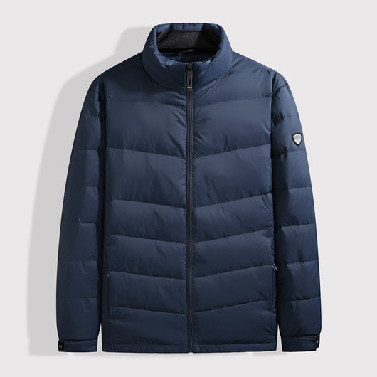 Chaqueta de Plumas para Hombre con Cuello Alto - Abrigo Cálido Otoño Invierno - Image 3