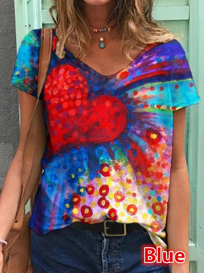 Playera Estampada con Arte Abstracto para Mujer - Image 6