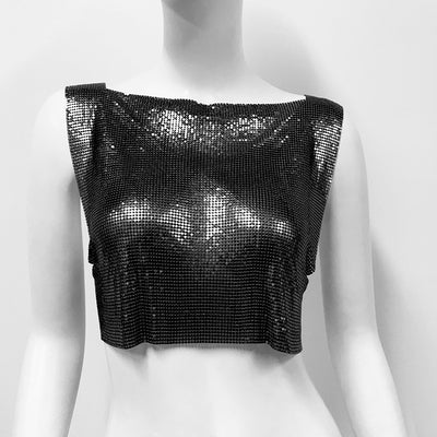 Top Brillante con Lentejuelas Metálicas - Estilo Dulce y Picante - Image 8