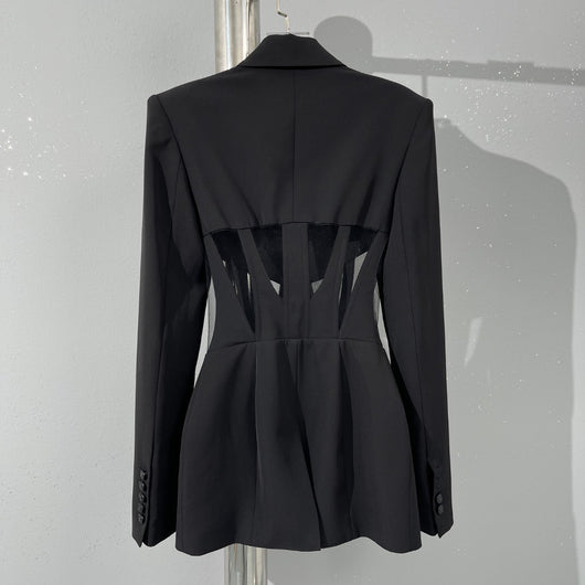 Blazer Ejecutivo con Cintura Ajustable de Malla - Image 11