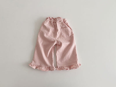 Pantalones Anchos de Niña con Detalle de Encaje y Oreja Retro - Moda Casual Primavera - Image 15