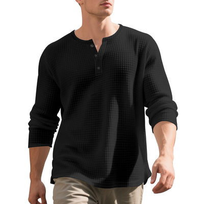 Camiseta Manga Larga Henry Estilo Retro - Image 37