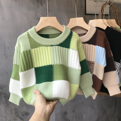 Suéter Grueso Tejido para Niños - Playera Base Holgada - Image 12