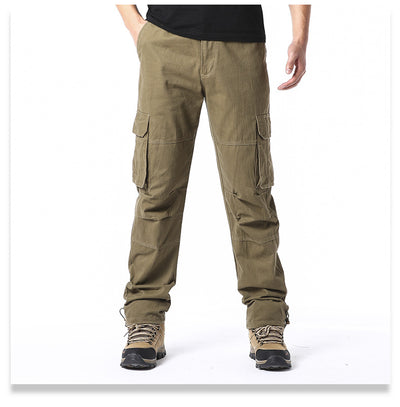 Pantalones Cargo de Algodón Multibosillo para Hombre - Ajuste Holgado y Resistente - Image 13