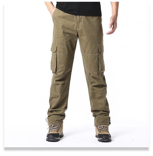 Pantalones Cargo de Algodón Multibosillo para Hombre - Ajuste Holgado y Resistente - Image 13