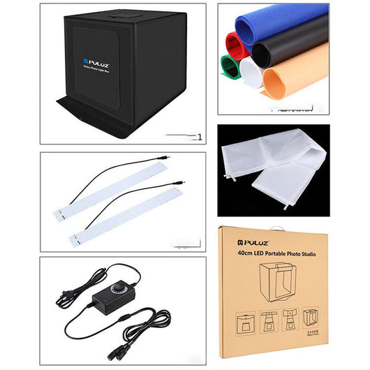 Caja de Luz LED 40CM Plegable para Fotografía Profesional con Regulador de Intensidad - Image 10