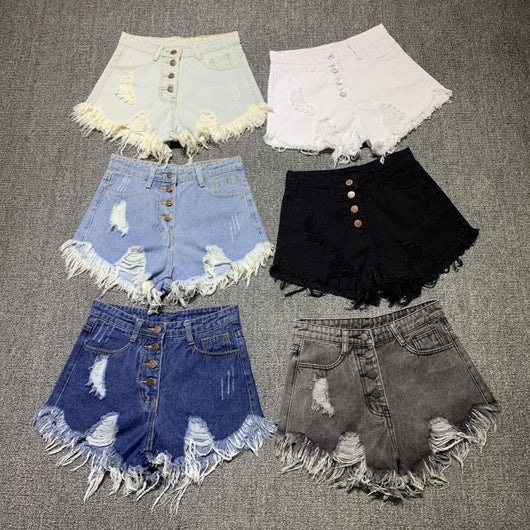 Shorts Denim Cintura Alta Sexy para Mujer - Estilo Casual Verano - Image 14