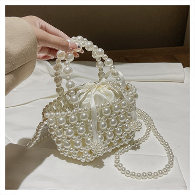 Bolso Mensajero de Perlas con Cadena Elegante para Mujer - Image 12