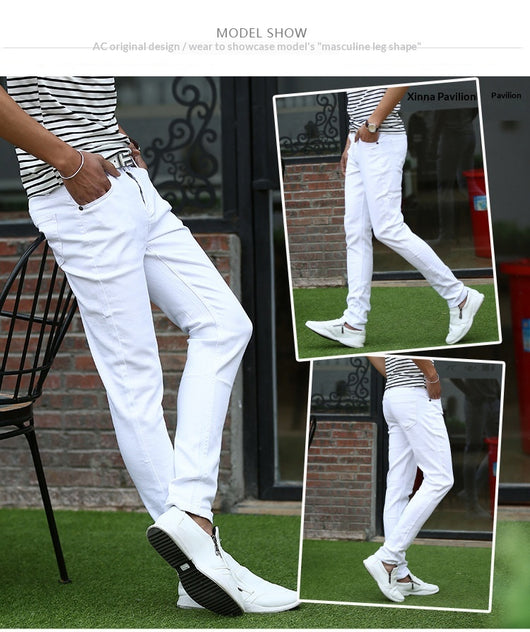 Pantalones Slim Fit Elásticos con Corte Tobillero para Hombre - Image 10