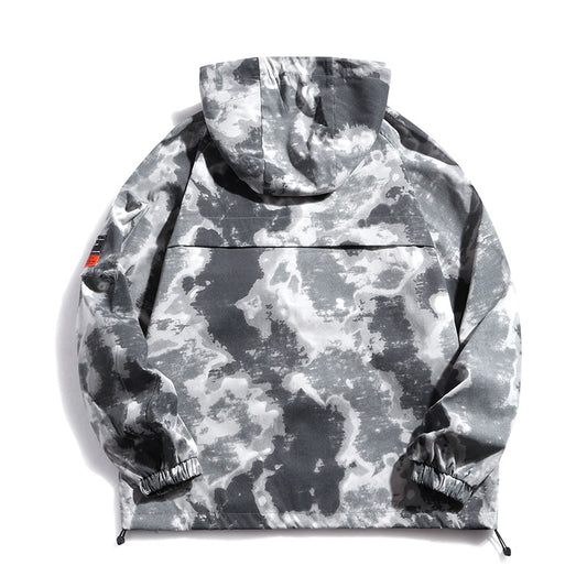 Chaqueta de Trabajo Gris con Capucha y Múltiples Bolsillos para Hombre - Image 2