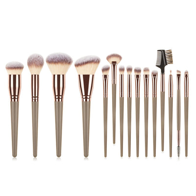 Set de 15 Brochas de Maquillaje Profesional con Aplicadores para Sombra - Image 12
