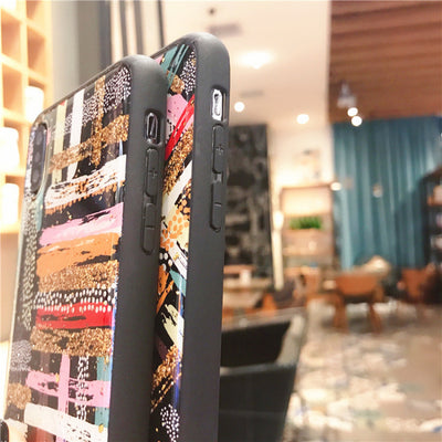 Funda Móvil con Diseño de Rayas Diamante y Onda Puntillada - Image 59