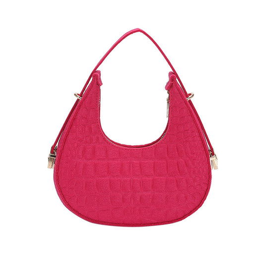 Bolso Retro de Fieltro con Detalle de Hendidura Axilar - Image 7