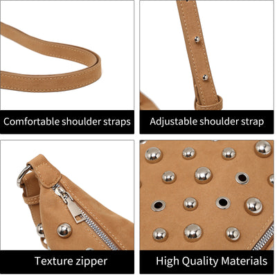 Bolsa Crossbody Retro con Remaches Acabado Metalizado Mate - Image 25