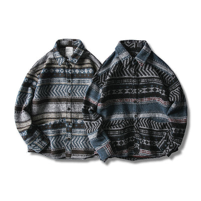 Camisa y Chaqueta de Lana Étnica