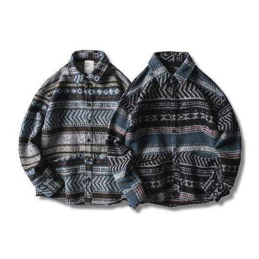 Camisa y Chaqueta de Lana Étnica