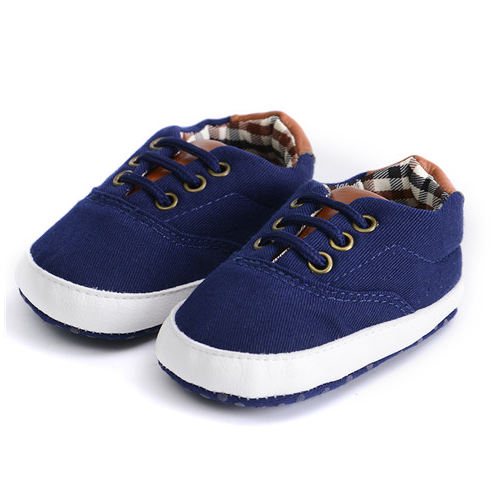 Zapatos de Lona Suave para Bebé - Diseño Casual con Encaje de Color Sólido - Image 5