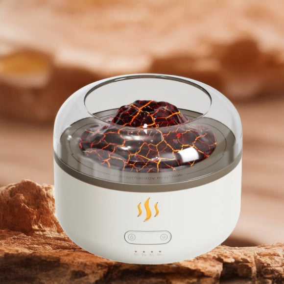 Difusor de Aroma con Llama Simulada y Luz LED Multicolor