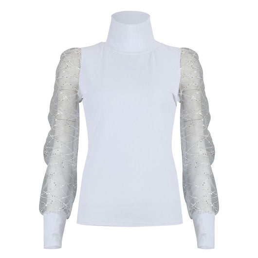 Ribete de Malla Brillante con Cuentas de Costura para Mangas - Image 21