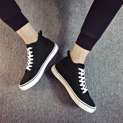 Zapatos Casuales de Lona Negros - Estilo Coreano Versátil - Image 5