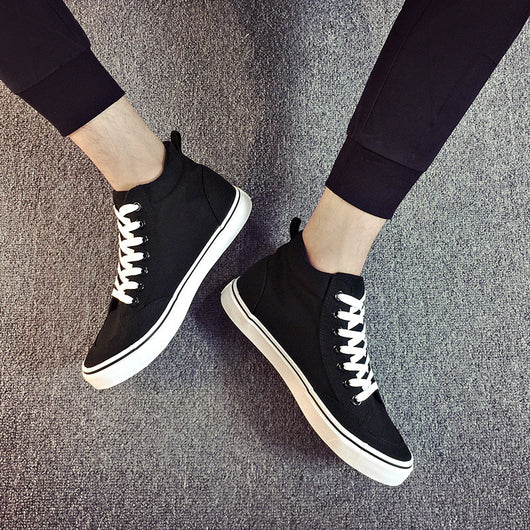 Zapatos Casuales de Lona Negros - Estilo Coreano Versátil - Image 5