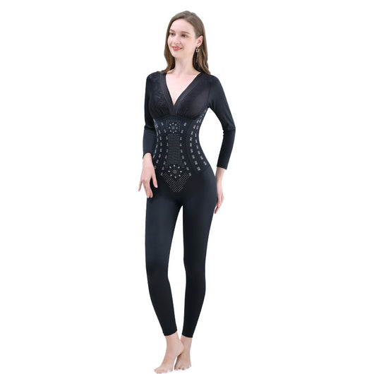 Pantalón Moldeador de Cuerpo Completo con Manga Larga y Cafeína - Image 4