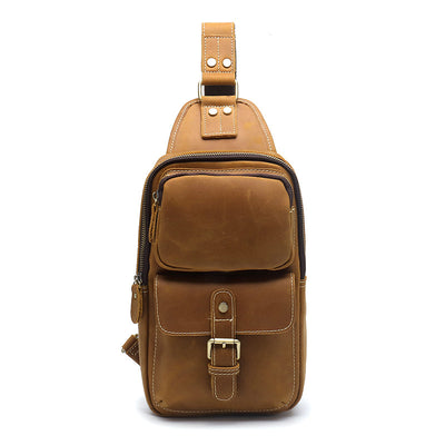 Bolso Bandolera Unisex de Cuero Genuino Crazy Horse Hecho a Mano - Image 7