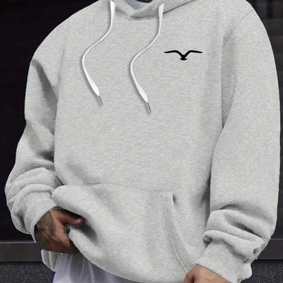 Sudadera Casual con Estampado de Aves para Hombre - Image 9
