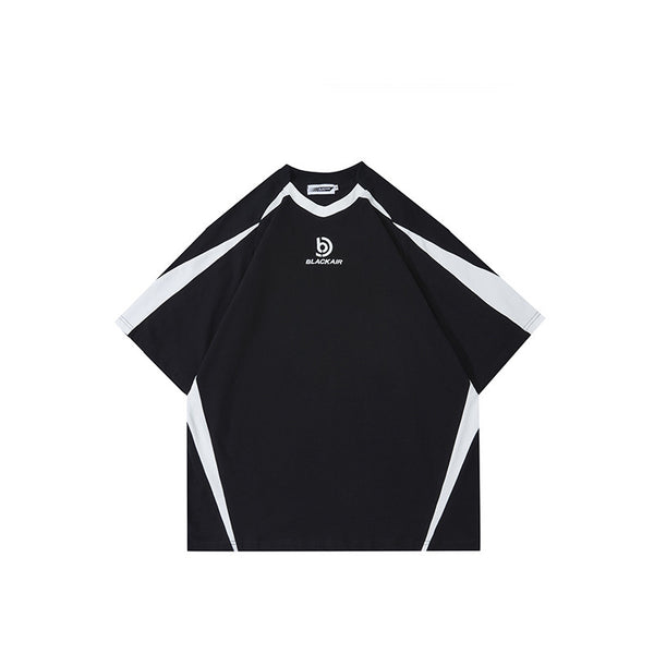 Playera Unisex Diseño Minimalista con Costuras Blanco y Negro
