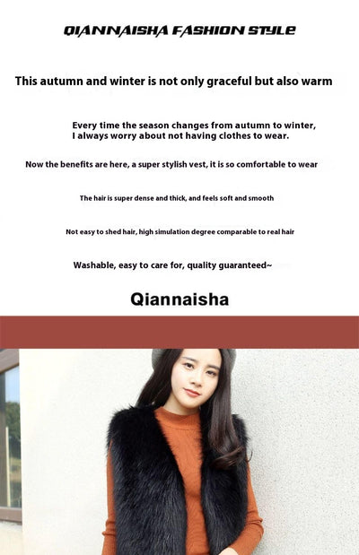 Chaleco de Lana Gruesa Estilo Visón Imitado - Conjunto Coordinado - Image 19