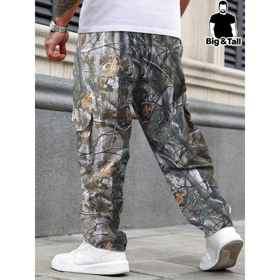 Pantalón de Talla Grande para Hombre con Estampado Escocés y Cintura Ajustable - Image 11