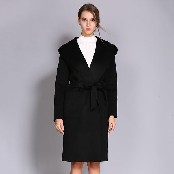 Abrigo de Lana Estilo Coreano para Mujer