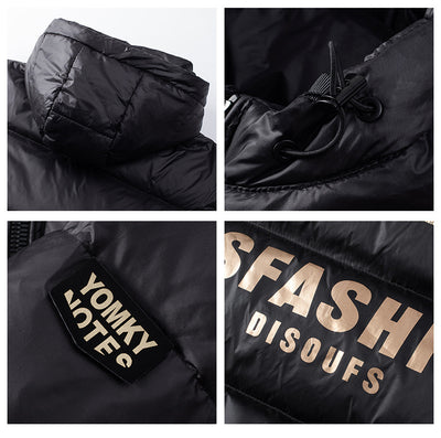 Chaqueta Acolchada Unisex Otoño Invierno - Diseño Negro y Dorado - Image 8