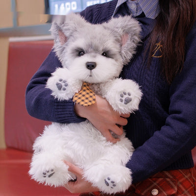 Mochila Peluche Schnauzer - Juguete de Simulación Realista - Image 5