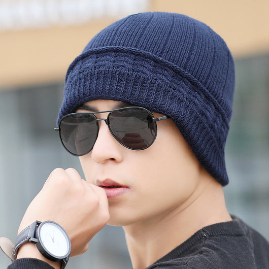 Gorro de punto para hombre con hilo esponjoso - Image 3