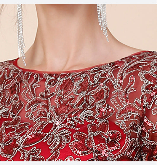 Vestido Slim Fit Elegante con Bordado Delicado para Mujer - Image 12