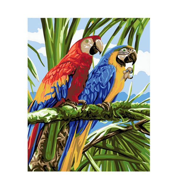 Pintura por Números - Papagayo Tropical