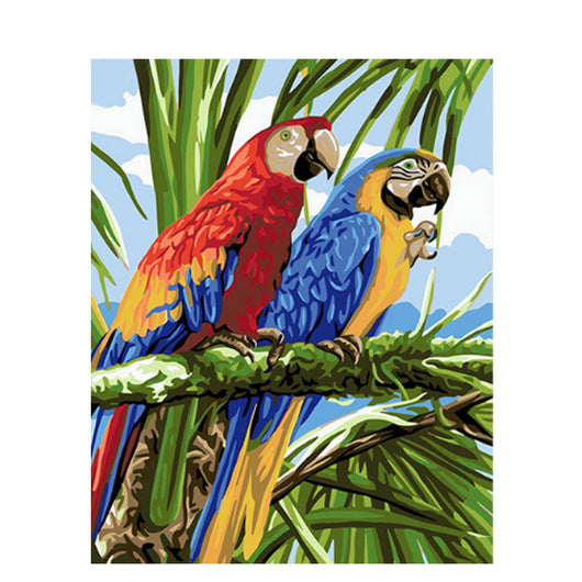 Pintura por Números - Papagayo Tropical