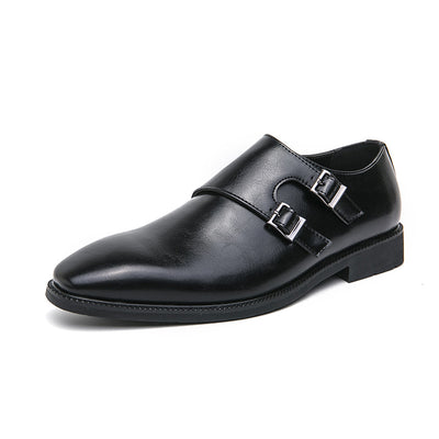 Zapatos Formales de Cuero para Hombre con Hebilla - Elegancia Profesional y Comodidad - Image 3