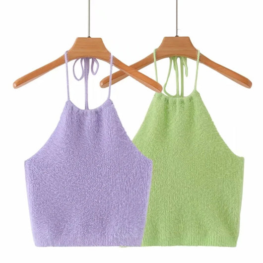 Blusa Halter Cuello Cruzado Versátil para Mujer - Image 3