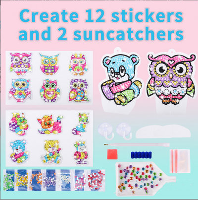 Pegatinas de Pintura de Diamante Infantil con Diseños de Caricaturas - Image 2